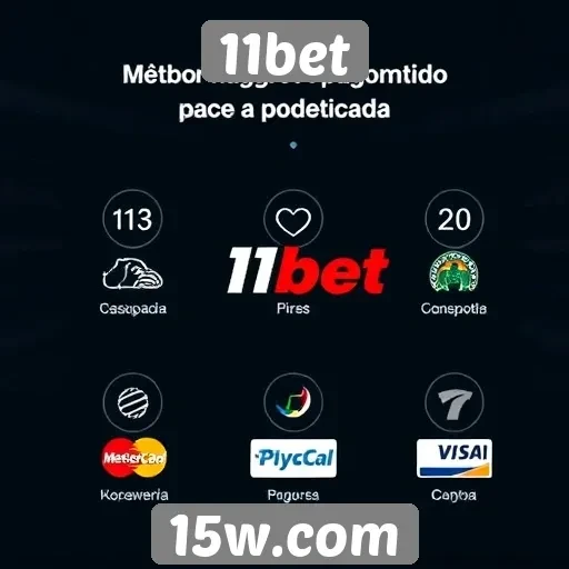 Métodos de pagamento aceitos na 11bet